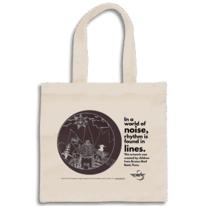 Cotton Tote Bag - Rhythm Lines